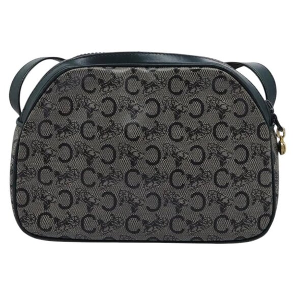 CELINE C Sulky Shoulder Bag PVC Navy Gold - Picture 2 of 15